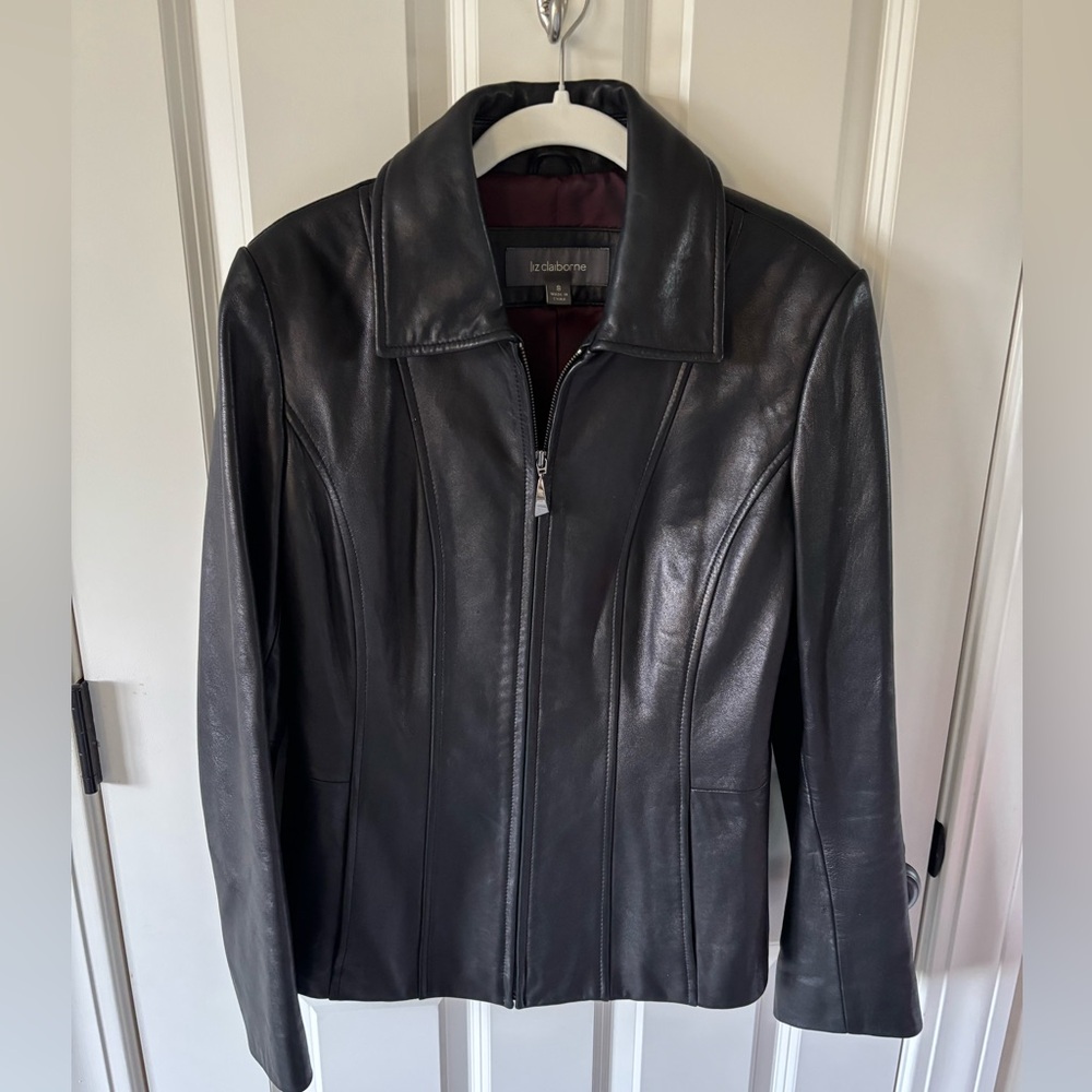 Liz Claiborne Black Leather Jacket